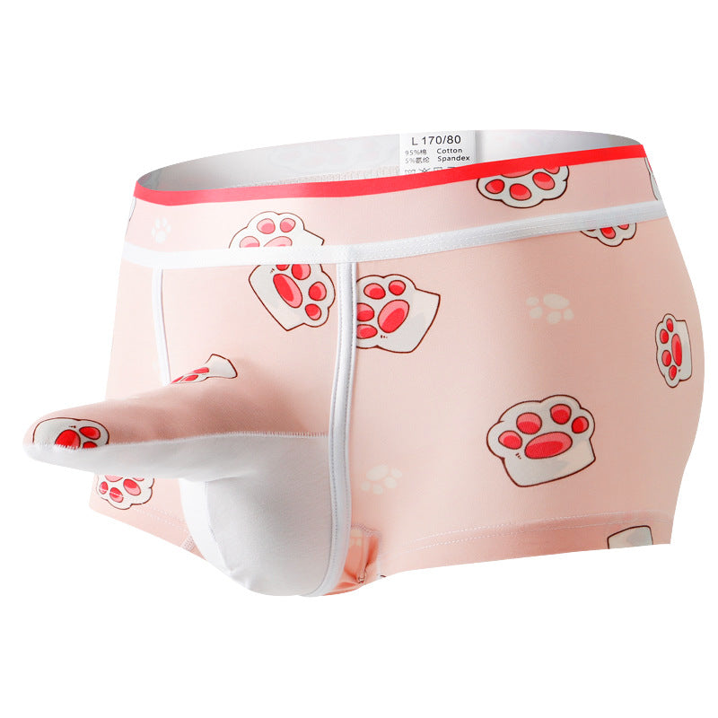 E) 4 Pack Men's Underwear Boxer Briefs Cotton Regular Long Mens Boxer Briefs Underwear